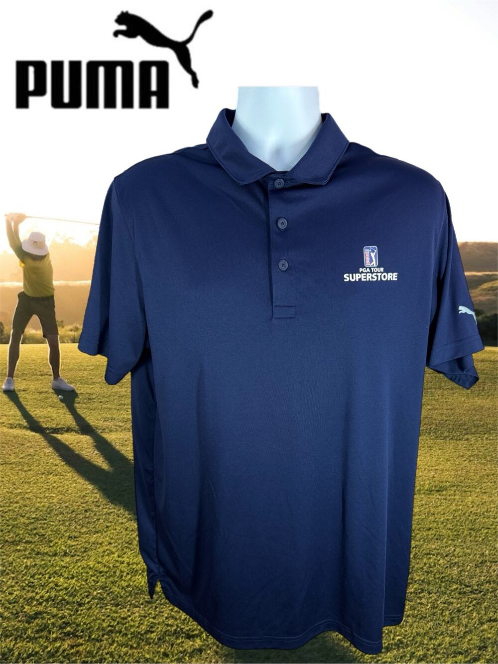 Puma Golf Polo Size Xl Pga Tour Superstore Logo